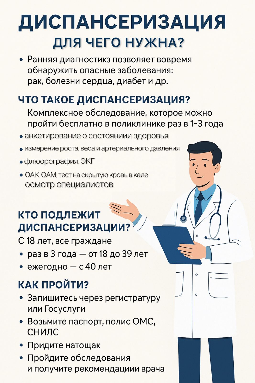 Диспансеризация: зачем она нужна